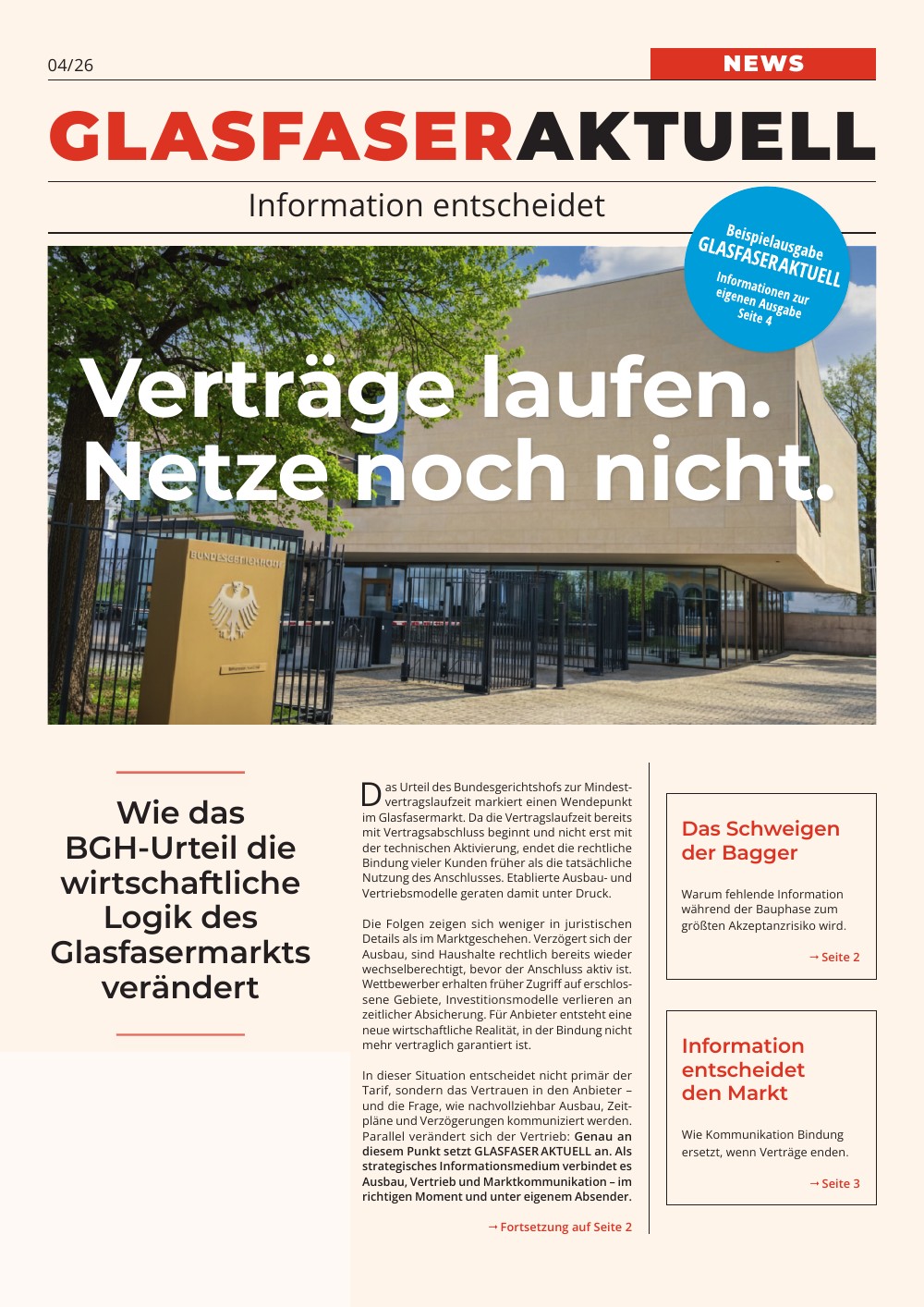 Vollständige Titelseite von GLASFASER AKTUELL
