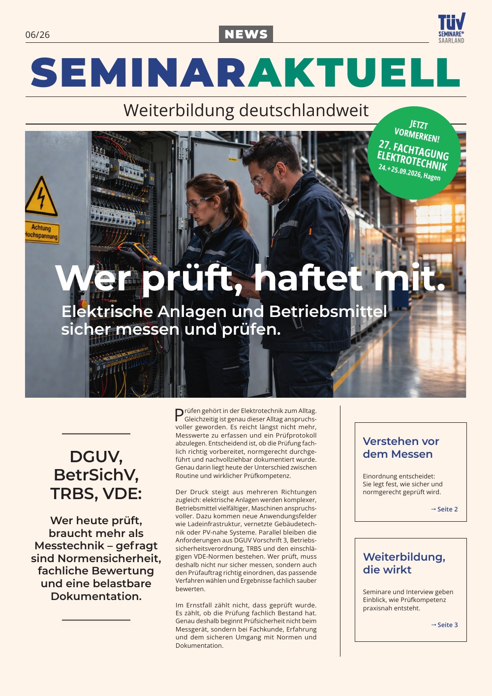 Vollständige Titelseite von SEMINAR AKTUELL