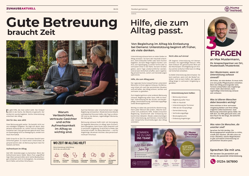 Vollständige Innenseiten von ZUHAUSE AKTUELL